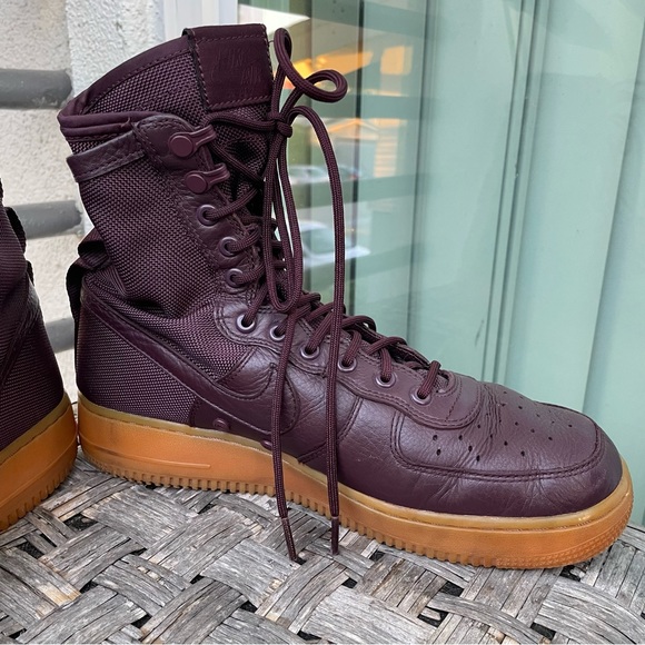 NIKE SF Air Force 1 High Deep Burgundy - Picture 7 of 8
